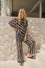 frame bias pant / black|pearl zebra print