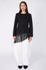 fringed oversized bandana / black