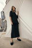 fringy skirt / black