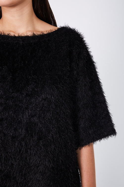 fringy tee / black