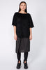 fringy tee / black