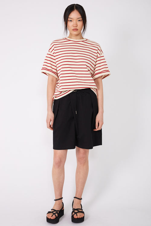 front runner tee / cream | red stripe