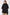 funnel cape coat / black