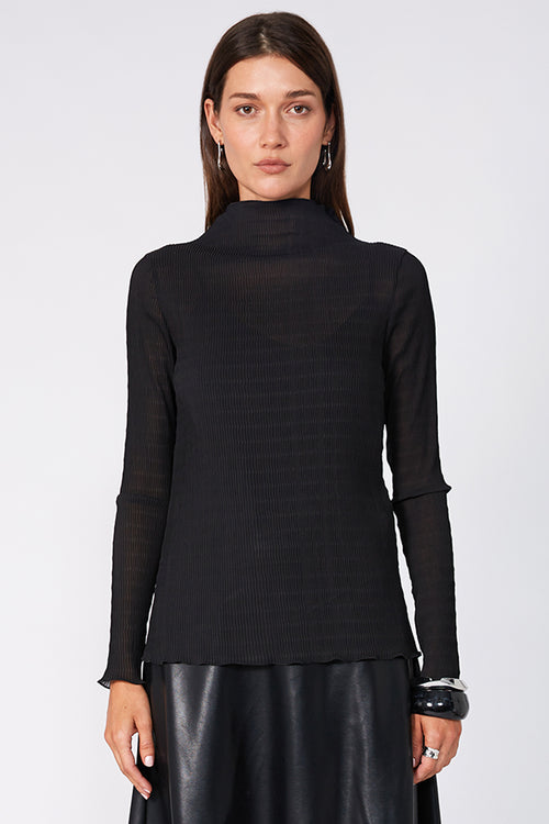 funnel pleat skin / black