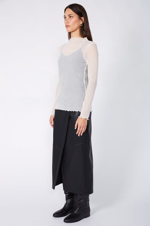 funnel pleat skin / ivory