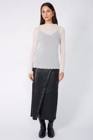 funnel pleat skin / ivory