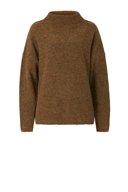 funnel sweater / toffee marle