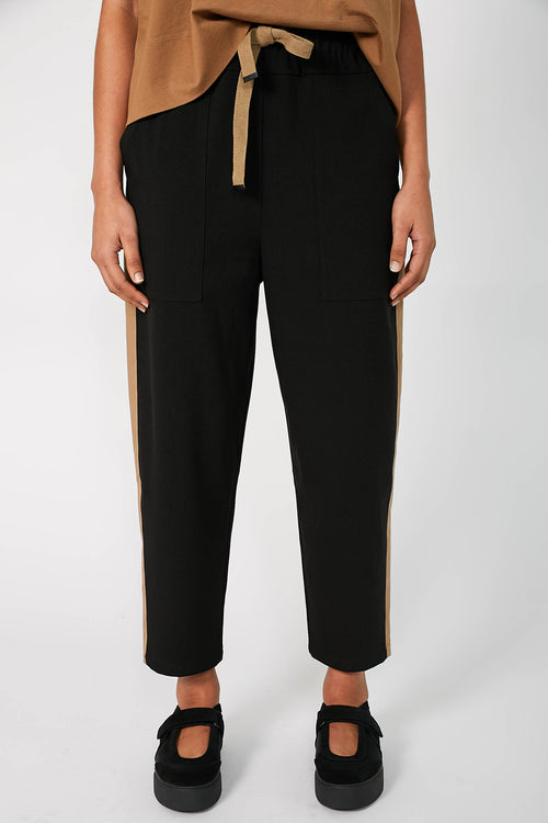 gains pant / black|pecan brown stripe