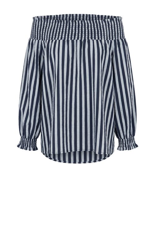 gale top / navy|blue stripe
