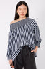 gale top / navy|blue stripe