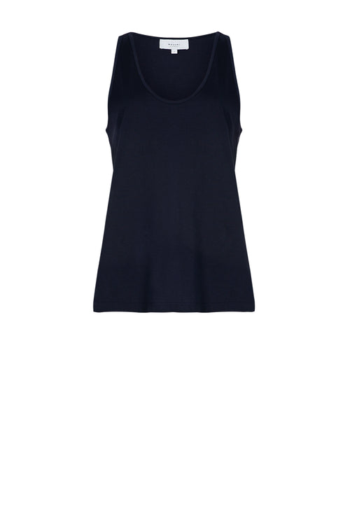 glazed tank / dark navy