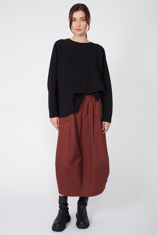 global skirt / dark sangria
