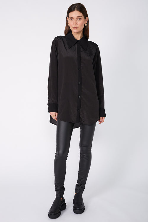 glossy pant / black