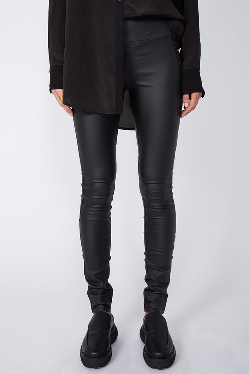 glossy pant / black