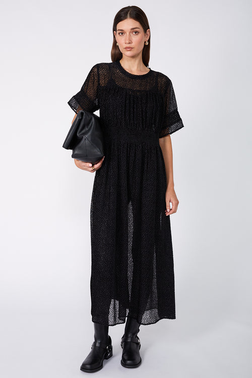 glossy pant / black