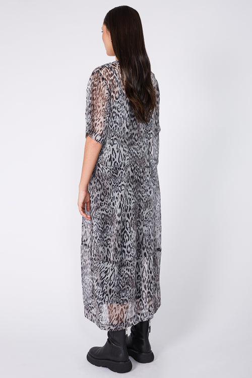 headspin dress / silver wilderness print