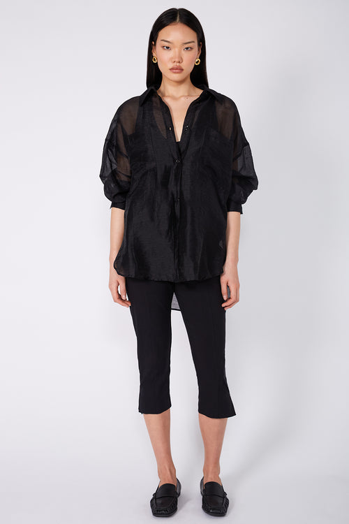 highlight capri pant / black
