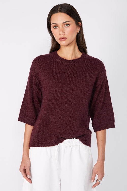 incite sweater / plum marle