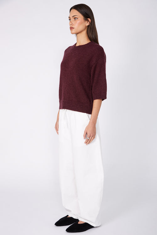 incite sweater / plum marle