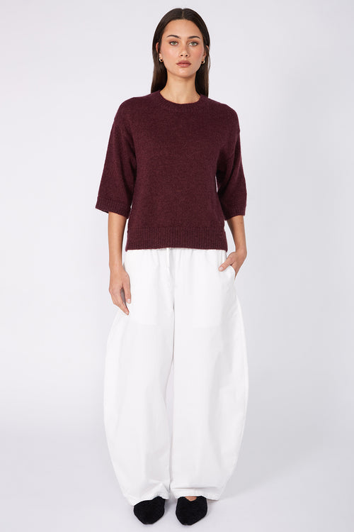 incite sweater / plum marle