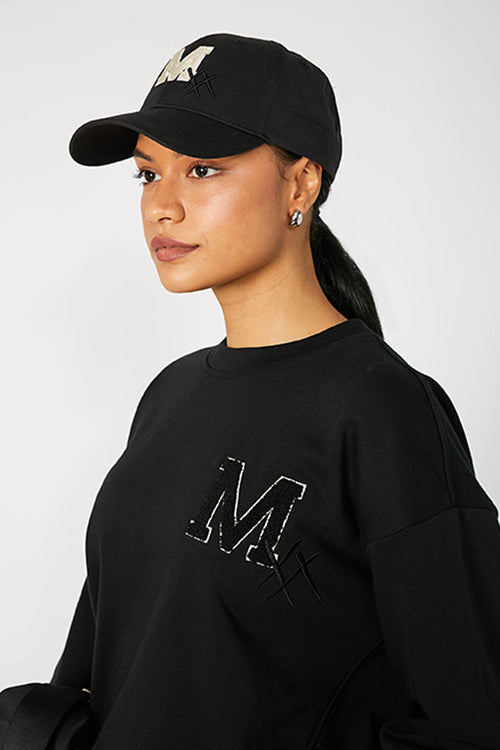 initial cap / black|ecru