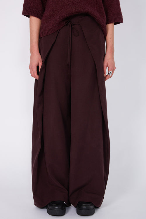 interlace pant / dark aubergine