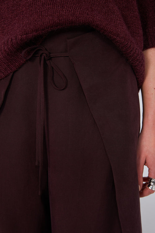 interlace pant / dark aubergine