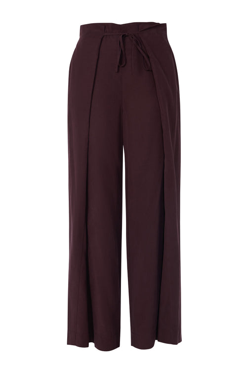 interlace pant / dark aubergine