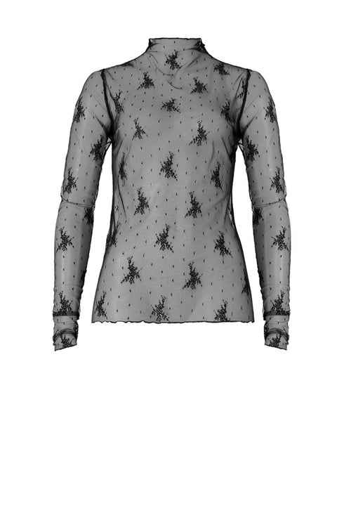 lace mesh boat skin / black