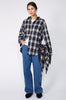 latching shirt / navy | ecru plaid