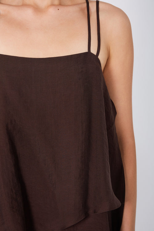 liberty dress / carob brown