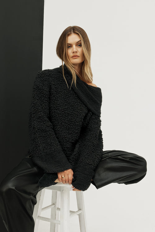 haven sweater / black