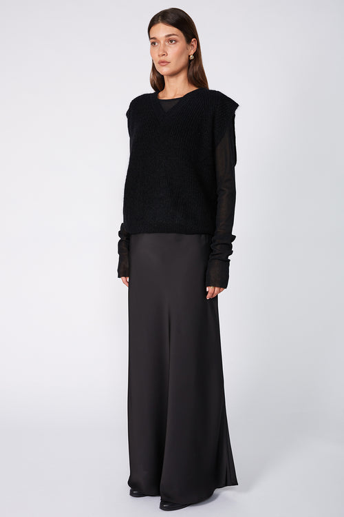 lineate vest / black