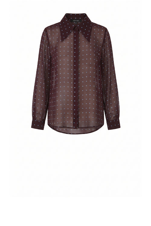 locked shirt / aubergine blue spot