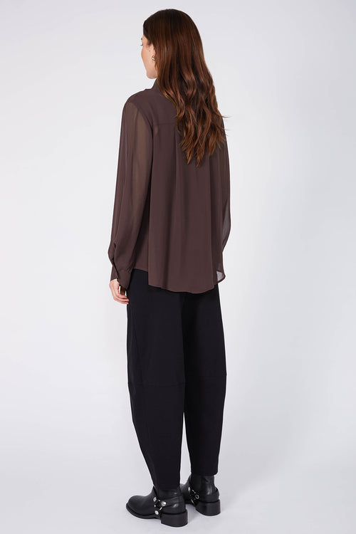 locked shirt / milk chocolate brown
