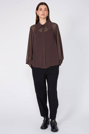 locked shirt / milk chocolate brown