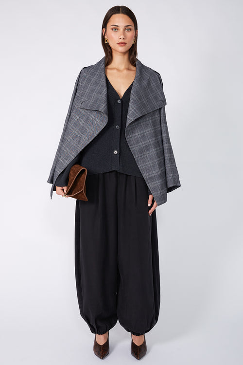 logical cardi / dark charcoal marle