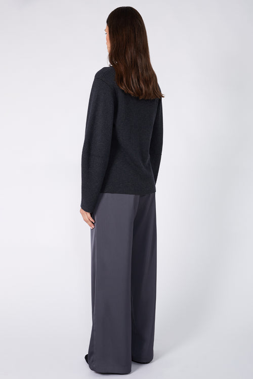 logical cardi / dark charcoal marle