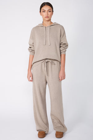 lounge hooded sweater / pumice marle