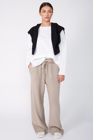 lounge knit pant / pumice marle