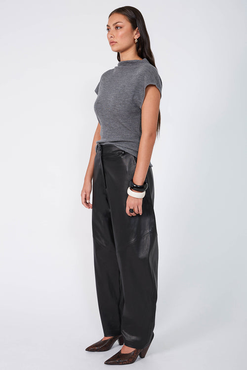 luxe encased pant / black