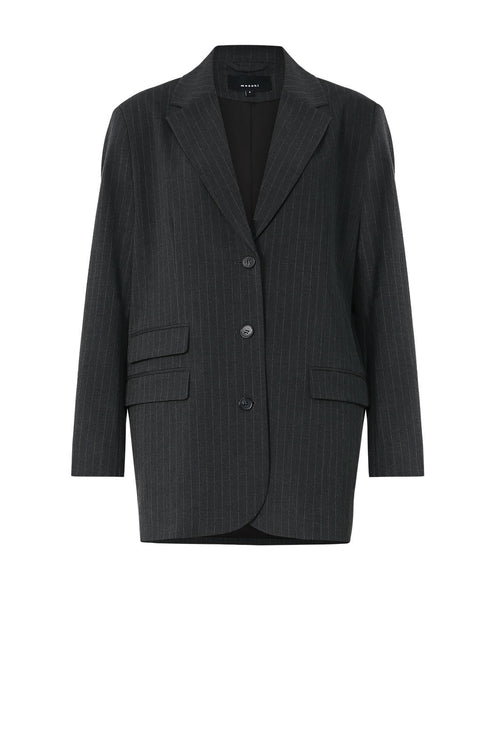 manner blazer / charcoal|white pinstripe