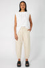 barrel pant / beige|white stripe
