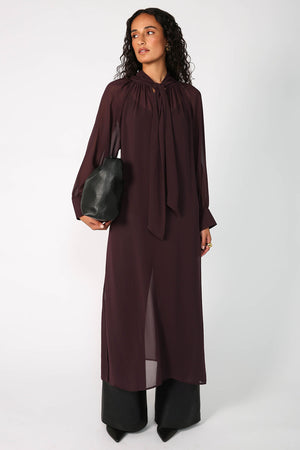 covert maxi dress / blackberry