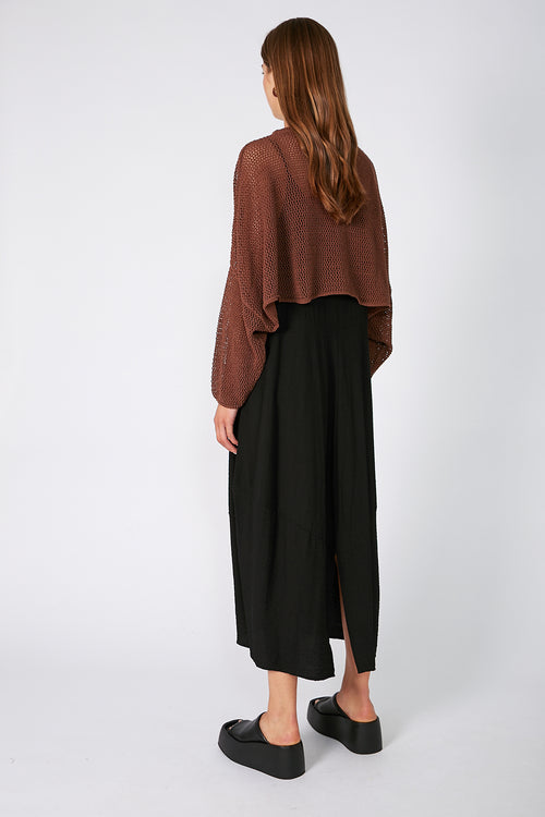 croppy crochet sleeve / chocolate brown