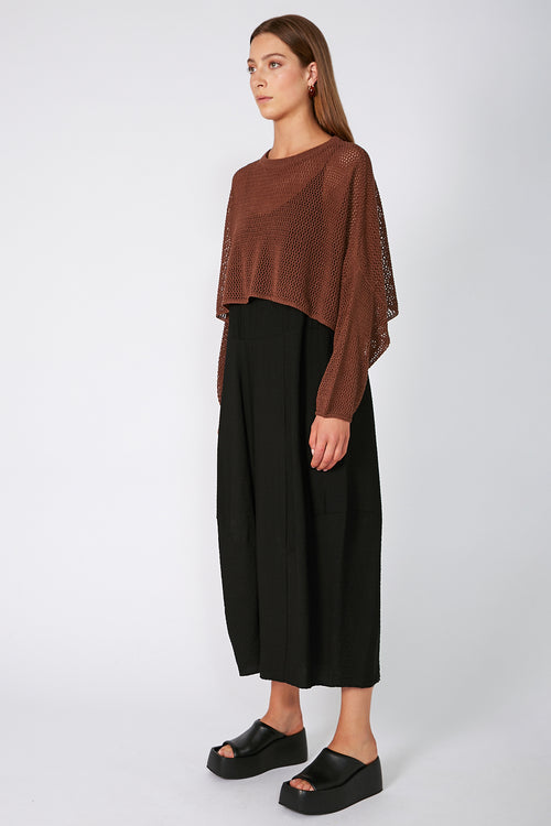 croppy crochet sleeve / chocolate brown