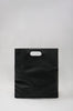 fold leather tote / black