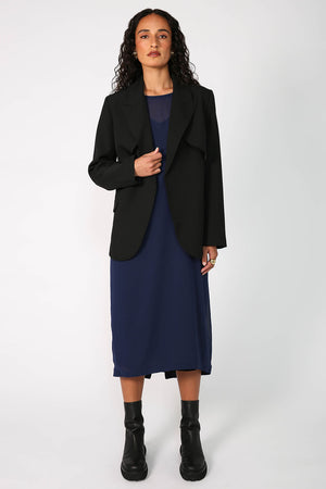 globes midi dress / saphire blue
