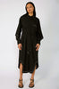 inverse shirt dress / black|ecru contrast
