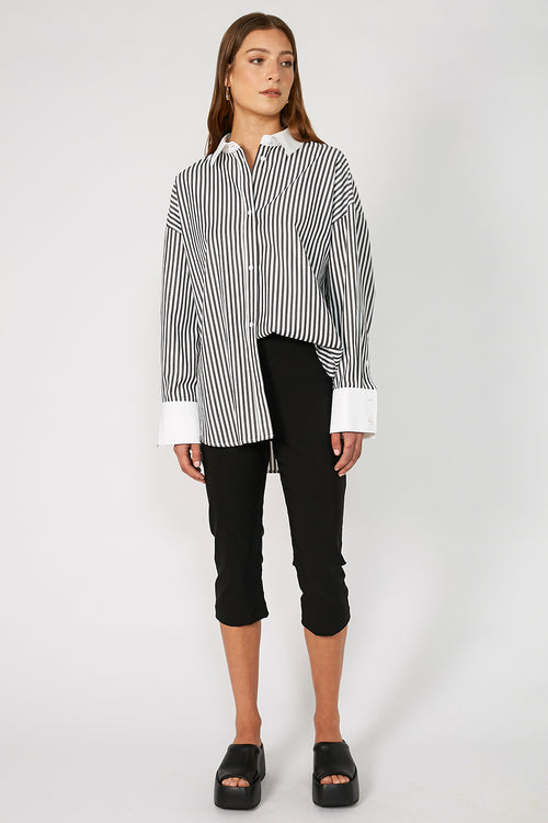 key capri pant / black